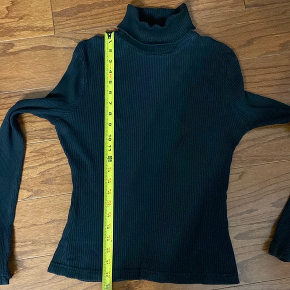 Real Comfort Black Ribbed turtleneck sweater - Size Large - Picture 9 of 9